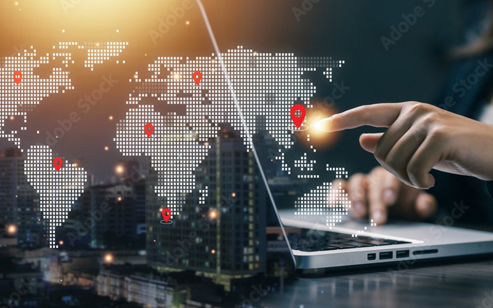 Weltkarte als Sinnbild für das internationale Netzwerk